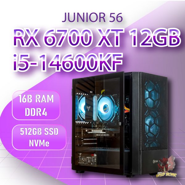 JUNIOR 56 i5-14600KF/RX6700XT