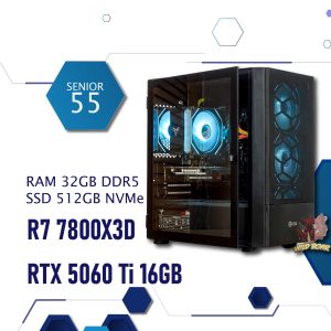 SENIOR 55 R7-7800X3D/RTX5060Ti-16GB