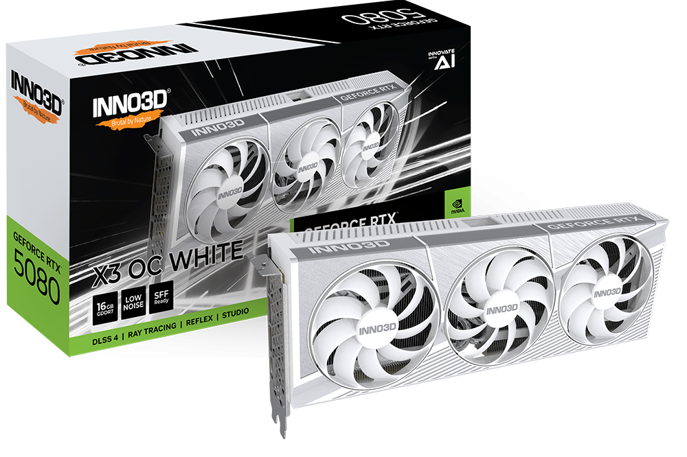 INNO3D GeForce RTX 5080 X3 16GB GDDR7 WHITE INNO3D GeForce RTX 5080 X3 16GB GDDR7 WHITE