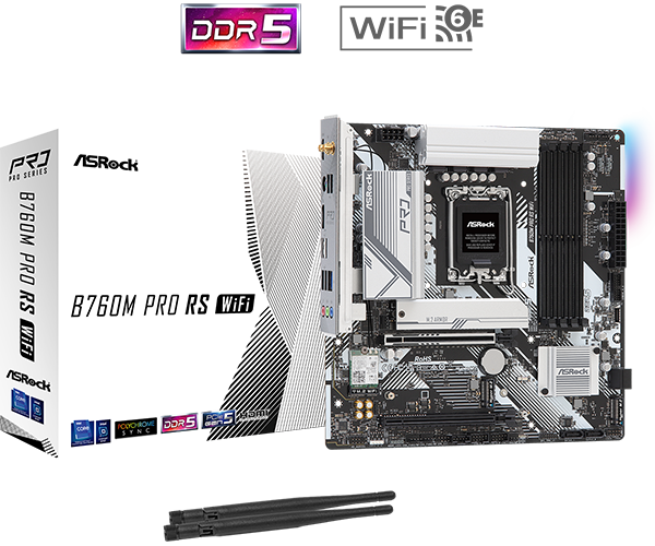 ASRock B760M Pro RS WIFI DDR5 ASRock B760M Pro RS WIFI DDR5